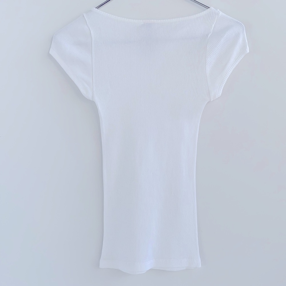 Banana Republic Heavyweight Ribbed Cap Sleeve Tee - Picture 7 of 11